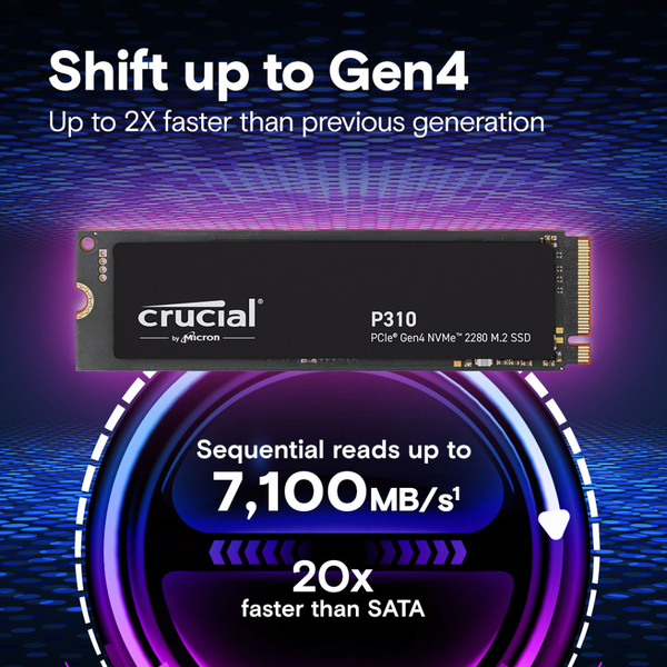 SSD Crucial P310 1TB PCIe Gen x4 NVMe Chính Hãng