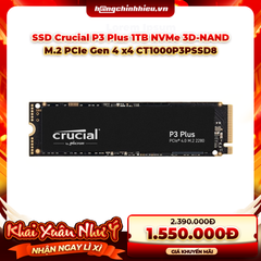 SSD Crucial P3 Plus 1TB NVMe 3D-NAND M.2 PCIe Gen 4 x4 CT1000P3PSSD8