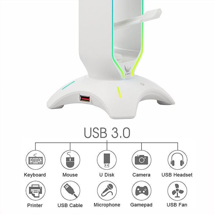 Đế treo tai nghe Zadez ZHS-701G (Đen / Hồng)