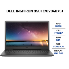 Laptop Dell Inspiron 3501 (70234075) (i7-1165G7 | 8GB | 512GB | VGA MX330 2GB | 15.6' FHD | Win 10)