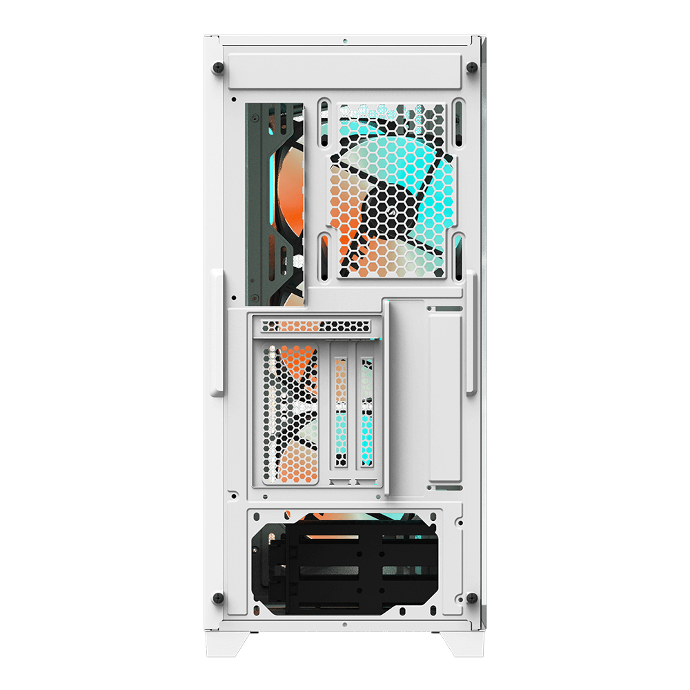 Vỏ case máy tính GIGABYTE C301 GLASS WHITE (sẵn 4Fan RGB)