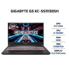 Laptop Gigabyte G5 KC-5S11130SH (i5-10500H | 16GB | 512GB | GeForce RTX™ 3060 6GB | 15.6' FHD 144Hz | Win 10)