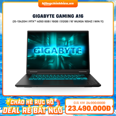 Laptop Gigabyte Gaming A16 CMHH2VN893SH (i5-13420H | GeForce RTX™ 4050 6GB | 16GB | 512GB | 16' WUXGA 165Hz | Win 11)