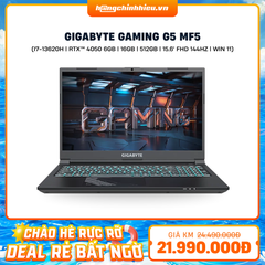 Laptop Gigabyte G5 MF5 9RC55MF5FJIINIVN000 (i7-13620H | GeForce RTX™ 4050 6GB | 16GB | 512GB | 15.6' FHD 144Hz | Win 11)