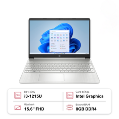 Laptop HP 15s-fq5231TU 8U241PA (i3-1215U | 8GB | 256GB | Intel Graphics | 15.6' FHD | Win 11 | Silver)
