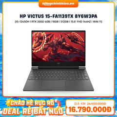 Laptop Gaming HP Victus 15-fa1139TX 8Y6W3PA (i5-12450H | GeForce RTX™ 2050 4GB | 16GB | 512GB |  15.6' FHD 144Hz | Win 11)