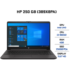 Laptop HP 250 G8 (389X8PA) (i3-1005G1 | 4GB | 256GB | Intel UHD Graphics | 15.6' HD | Win 10)