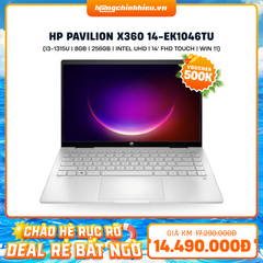 Laptop HP Pavilion X360 14-ek1046TU 80R24PA (i3-1315U | 8GB | 256GB | Intel UHD Graphics | 14' FHD Touch | Win 11)