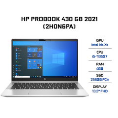 Laptop HP ProBook 430 G8 (2H0N6PA) (i5-1135G7 | 4GB | 256GB | Intel Iris Xe Graphics | 13.3' FHD | Win 10)