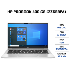 Laptop HP ProBook 430 G8 (2Z6E8PA) (i3-1115G4 | 4GB | 256GB | Intel UHD Graphics | 13.3' HD | DOS)