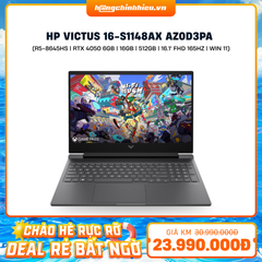 Laptop Gaming HP Victus 16-s1148AX AZ0D3PA (R5-8645HS | GeForce RTX™ 4050 6GB | 16GB | 512GB |  16.1' FHD 165Hz 100% sRGB | Win 11)