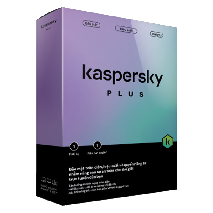 Phần mềm Kaspersky Plus cho 1 máy tính