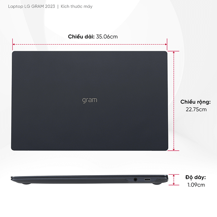 Laptop LG Gram UltraSlim 2023 15Z90RT-G.AH55A5 (i5-1340P | 16GB | 512GB | Intel Iris Xe Graphics | 15.6' FHD OLED | Win 11)