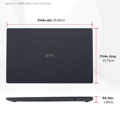 Laptop LG Gram UltraSlim 2023 15Z90RT-G.AH55A5 (i5-1340P | 16GB | 512GB | Intel Iris Xe Graphics | 15.6' FHD OLED | Win 11)