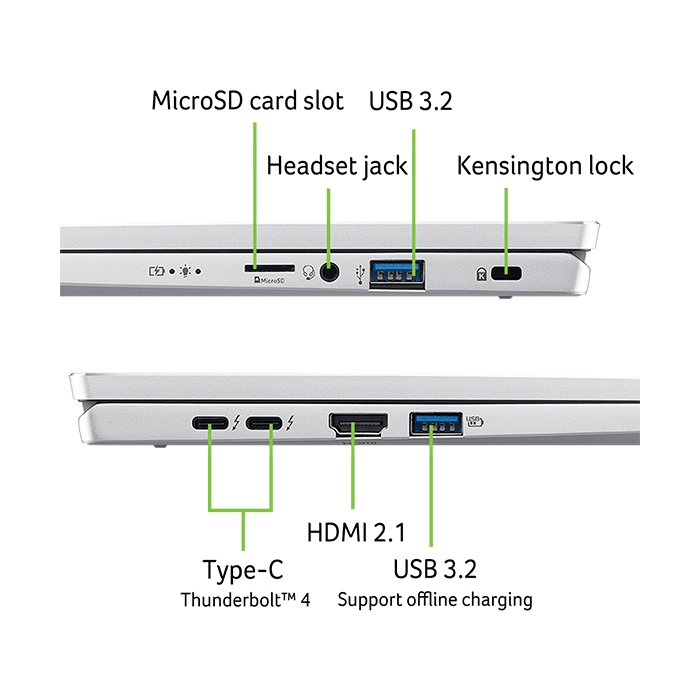 Laptop Acer Swift Go AI 2024 Gen 2 SFG14-73-53X7 (Ultra 5 125H | 16GB | 512GB | Intel Arc Graphics | 14' 2.8K 100% sRGB | Win 11)