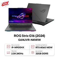 Laptop ASUS ROG Strix G16 G614JVR-N4141W (i9-14900HX | 32GB | 512GB | GeForce RTX™ 4060 8GB | 16' WQXGA 240Hz | Win 11)