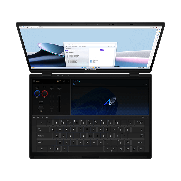 Laptop ASUS ZenBook Duo OLED UX8406MA-PZ142W (Ultra 9 185H | 32GB | 1TB | Intel Arc Graphics | 2x 14' 3K OLED Touch | Win 11)