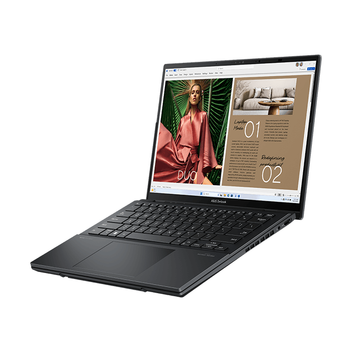 Laptop ASUS ZenBook Duo OLED UX8406MA-PZ142W (Ultra 9 185H | 32GB | 1TB | Intel Arc Graphics | 2x 14' 3K OLED Touch | Win 11)