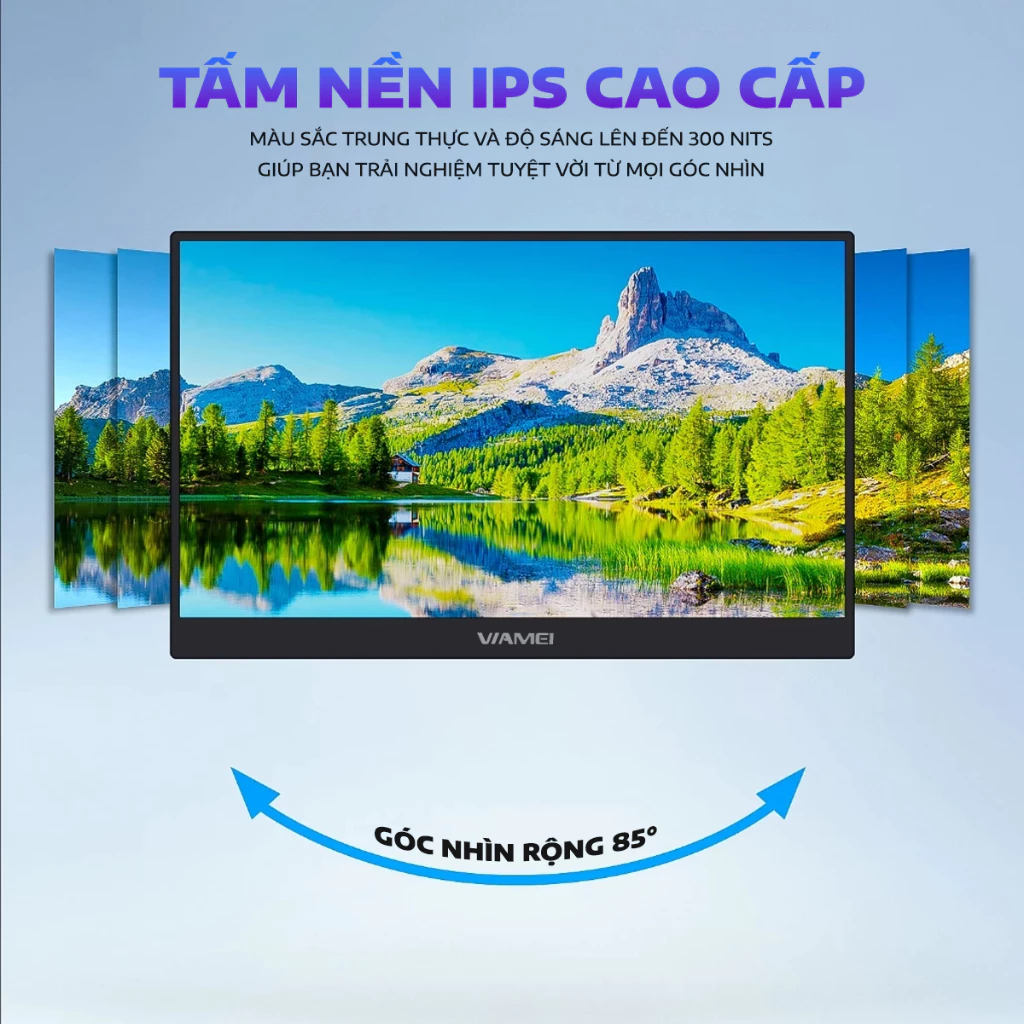 Màn hình di động VIAMEI N4X 15.6 inch FHD IPS Loa (1Wx2), Mini HDMI, USB-C, VESA