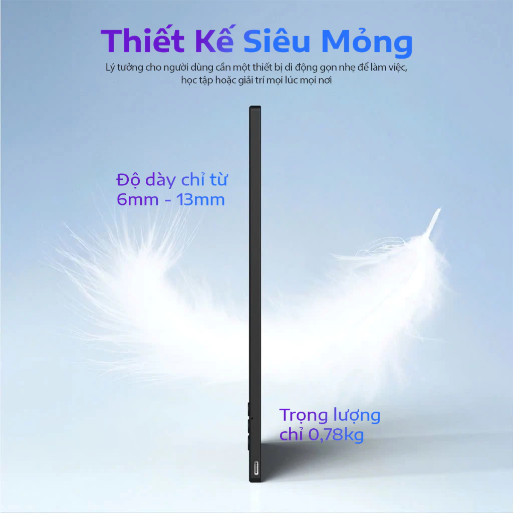 Màn hình di động VIAMEI N4X 15.6 inch FHD IPS Touch Loa (1Wx2), Mini HDMI, USB-C, VESA
