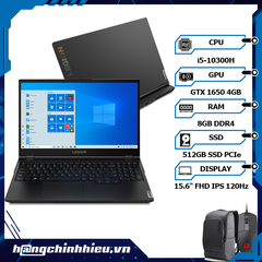 Laptop Lenovo Legion 5 15IMH05 (82AU004XVN) (i5-10300H | 8GB | 512GB | VGA GTX 1650 4GB | 15.6'' FHD 120Hz | Win 10)