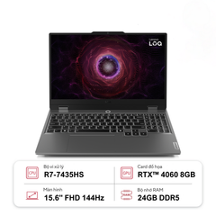 Laptop Gaming Lenovo LOQ 15ARP9 83JC003YVN (R7-7435HS | 24GB | 512GB | GeForce RTX™ 4060 8GB | 15.6' FHD 144Hz | Win 11)