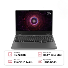 Laptop Gaming Lenovo LOQ 15ARP9 83JC007HVN (R5-7235HS | GeForce RTX™ 3050 6GB | 12GB | 512GB |  15.6' FHD 144Hz | Win 11)