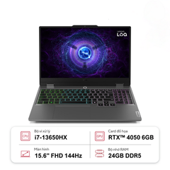 Laptop Gaming Lenovo LOQ 15IRX9 83DV00UGVN (i7-13650HX | 24GB | 512GB | GeForce RTX™ 4050 6GB | 15.6' FHD 144Hz | Win 11)