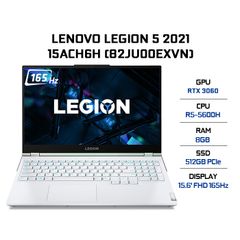 Laptop Lenovo Legion 5 15ACH6H (82JU00EXVN) (R5-5600H | 8GB | 512GB | GeForce RTX™ 3060 6GB | 15.6' FHD 165Hz | Win 10)