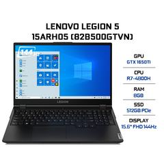 Laptop Lenovo Legion 5 15ARH05 (82B500GTVN) (R7-4800H | 8GB | 512GB | VGA GTX 1650Ti 4GB | 15.6' FHD 144Hz | Win 10)
