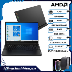 Laptop Lenovo Legion 5 15ARH05 (82B500NHVN) (R7-4800H | 8GB | 512GB | VGA GTX 1650Ti 4GB | 15.6
