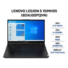 Laptop Lenovo Legion 5 15IMH05 (82AU00PQVN) (i5-10300H | 16GB | 512GB | VGA GTX 1650Ti 4GB | 15.6' FHD 144Hz | Win 10)
