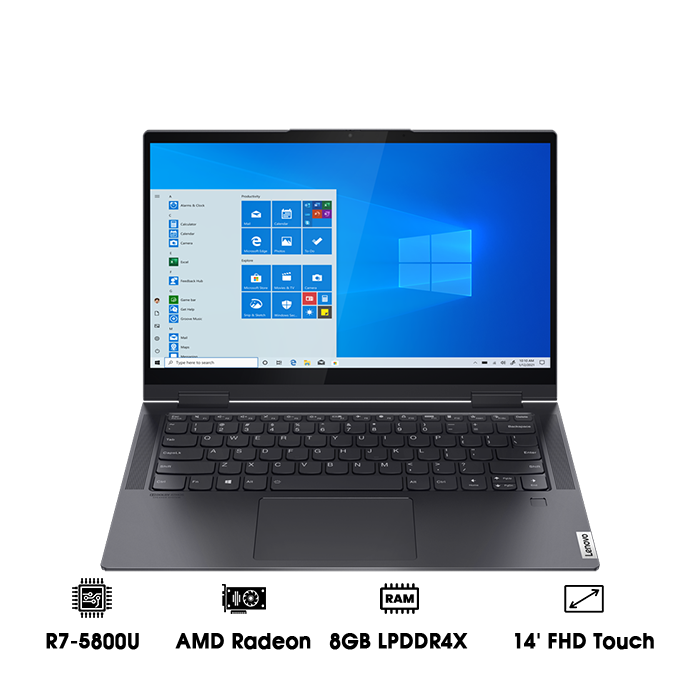 Laptop Lenovo Yoga 7 14ACN6 82N7008VVN (R7-5800U | 8GB | 512GB | AMD Radeon Graphics | 14' FHD Touch 360° | Win 11)