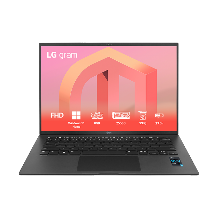 Laptop LG Gram 2022 14Z90Q-G.AJ32A5 (i3-1220P | 8GB | 256GB | Intel UHD Graphics | 14' WUXGA 99% DCI-P3 | Win 11)