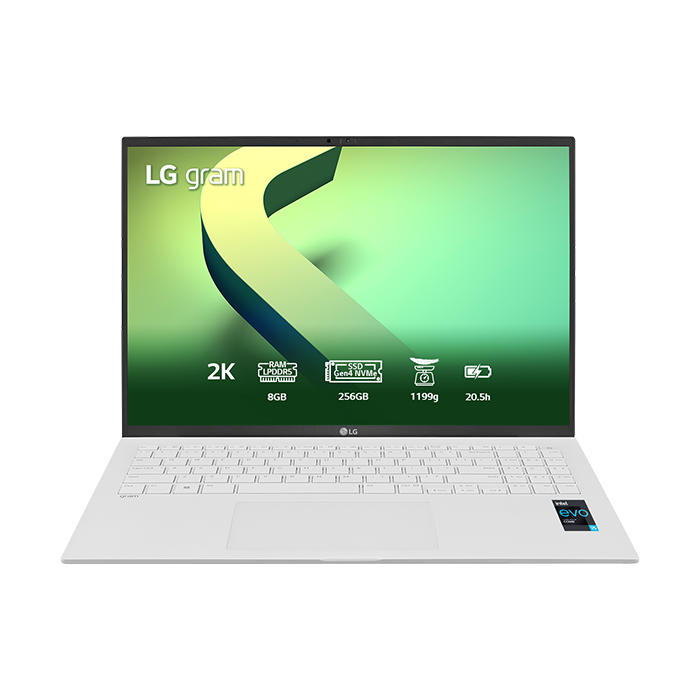 Laptop LG Gram 2022 16ZD90Q-G.AX51A5 (i5-1240P | 8GB | 256GB | Intel Iris Xe Graphics | 16' WQXGA 99% DCI-P3 | DOS)