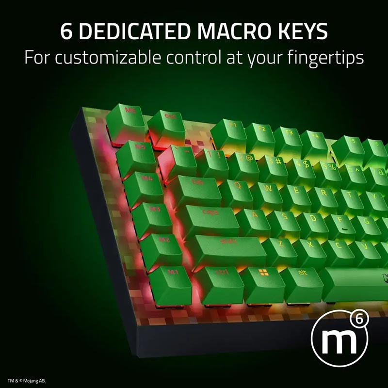 Bàn phím cơ gaming Razer BlackWidow V4 X Minecraft Edition (RZ03-04704100-R3M1)