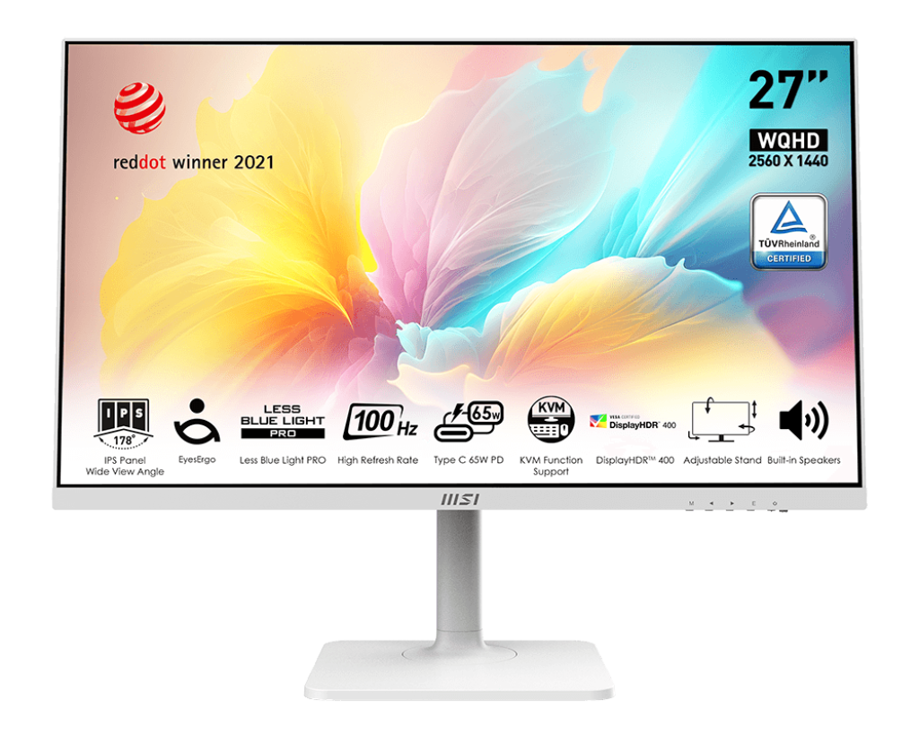 Màn hình MSI Modern MD272QXPW 27 inch 2K IPS 100Hz USB-C Loa (2x3W)