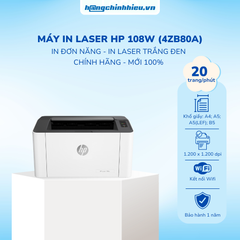 Máy in Laser trắng đen đơn năng HP 108w (4ZB80A)