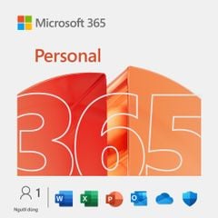 [KEY GIA HẠN hoặc MUA MỚI - Ứng dụng có AI*] Phần mềm Microsoft 365 Personal (Dành cho 1 người) | 12 tháng | 1 TB OneDrive / người / 5 thiết bị
