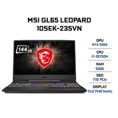 Laptop MSI GL65 Leopard 10SEK-235VN (i7-10750H | 16GB | 1TB | VGA RTX 2060 6GB | 15.6