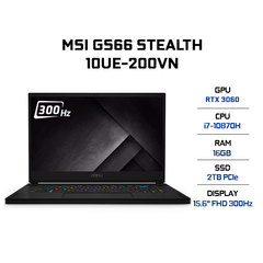 Laptop MSI GS66 Stealth 10UE-200VN (i7-10870H | 16GB | 2TB | VGA RTX 3060 6GB | 15.6' FHD 300Hz | Win 10)