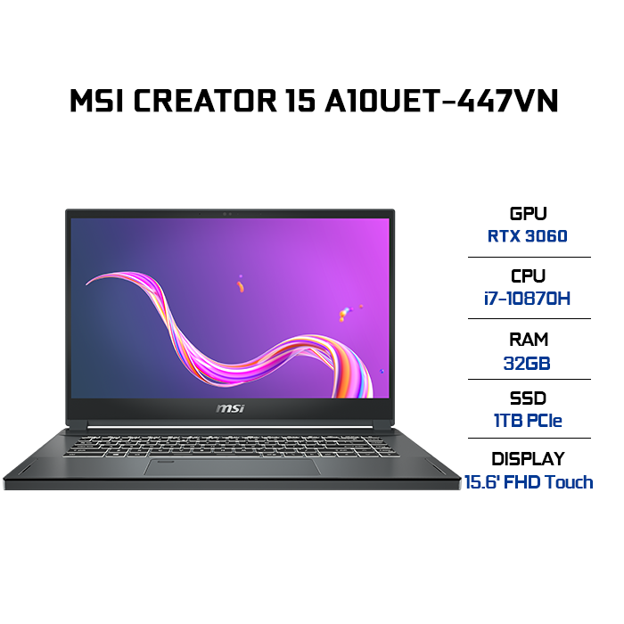 Laptop MSI Creator 15 A10UET-447VN