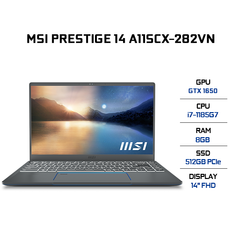 Laptop MSI Prestige 14 A11SCX-282VN (i7-1185G7 | 8GB | 512GB | GeForce® GTX 1650 4GB | 14' FHD | Win 10)