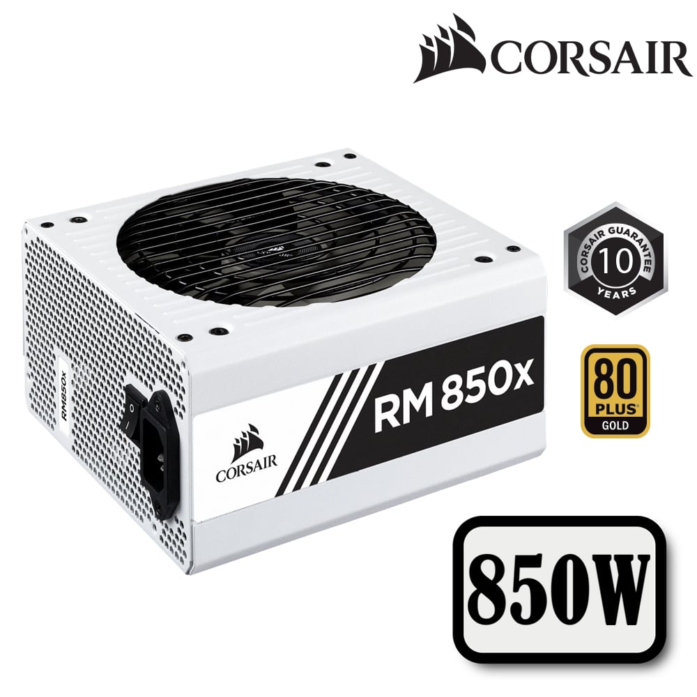 Nguồn máy tính Corsair RM850x 80 Plus Gold - Full Modul - Màu trắng