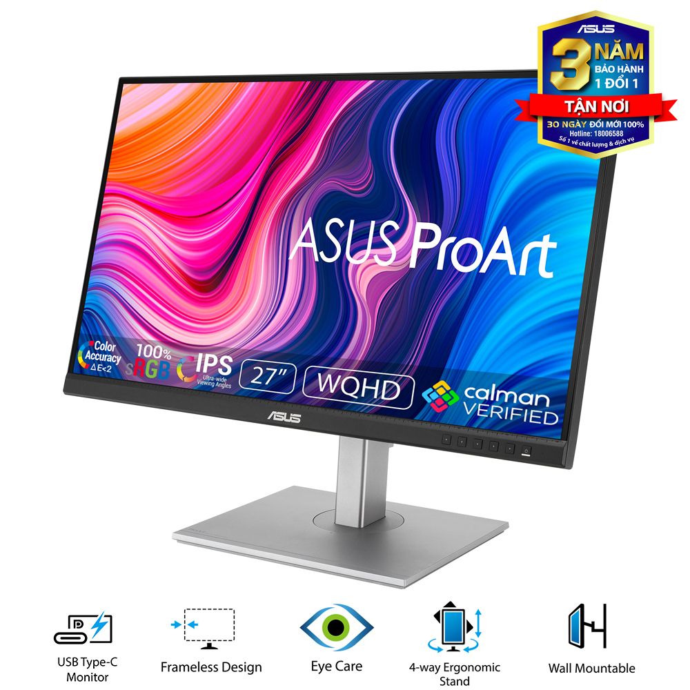Màn hình ASUS ProArt PA278CV 27 inch 2K IPS Chuyên Đồ Họa