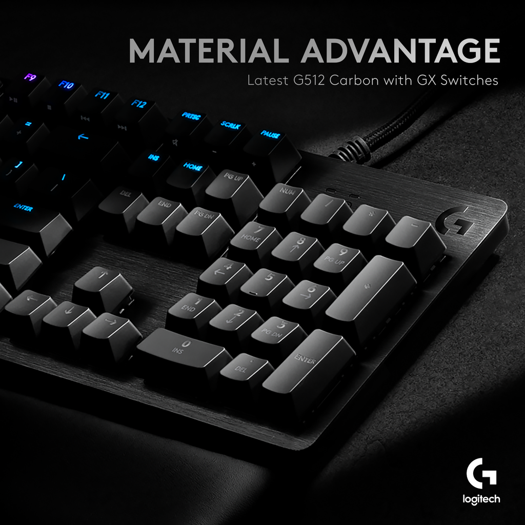 Bàn Phím Cơ Logitech G512 CARBON GX SWITCH LIGHTSYNC RGB