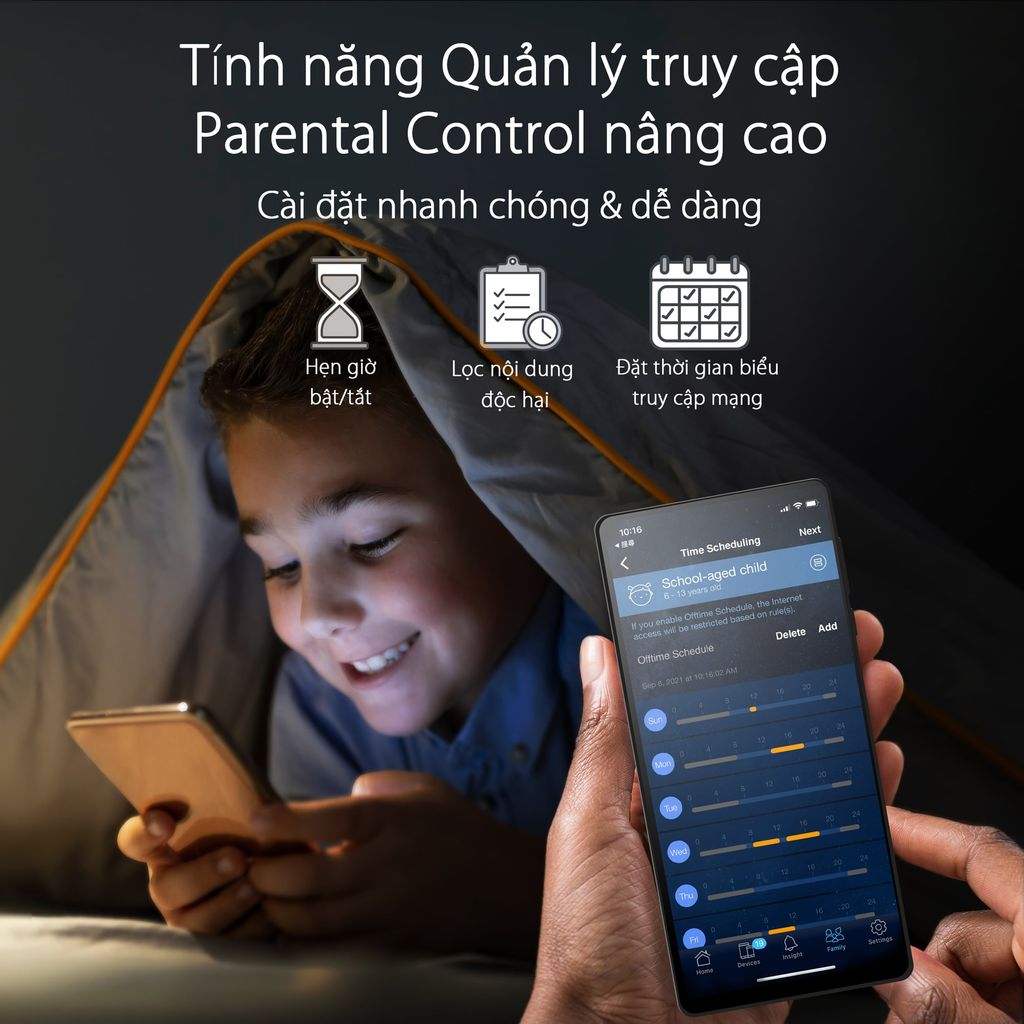 Router ASUS RT-AX53U V2 Chuẩn AX1800 Băng tần kép