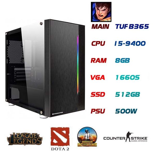 PC GAMING GAREN I5-9400 GTX1660S