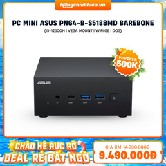 PC Mini ASUS PN64-B-S5188MD Barebone (i5-12500H | VESA MOUNT | Wifi 6E | DOS)
