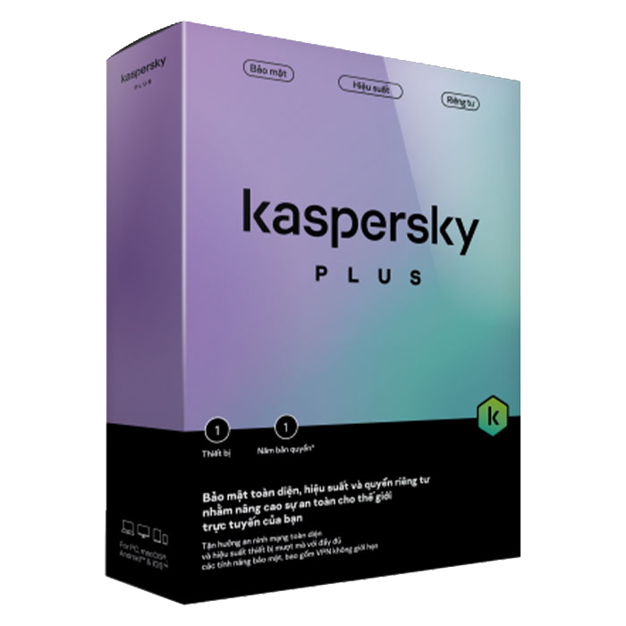 Phần mềm Kaspersky Plus cho 5 máy tính